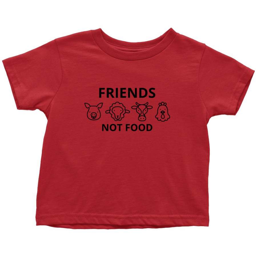 Animal Are Friends Not Food B – Toddler T-Shirt