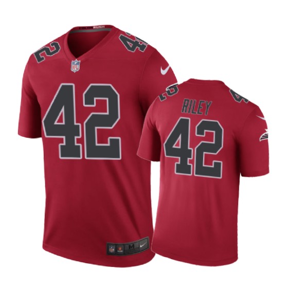 Atlanta Falcons #42 Duke Riley Nike Color Rush Red Jersey