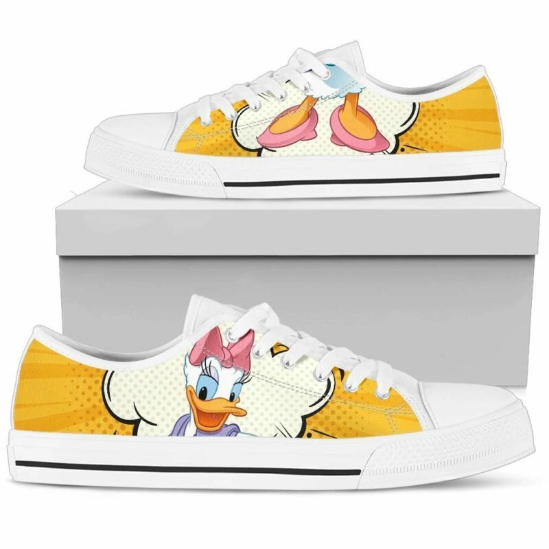 Daisy Duck Sneakers Low Top Shoes Low Top Shoes Limited Edition Moderndaydecors Fashion