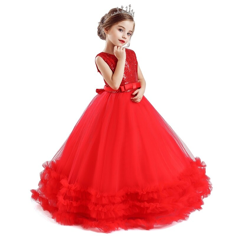 Weeding Birthday Party Dress For Girls 5-14 Y Toddler Girl Dress Snow White Queen Fashion Girls Princess Clothing alx