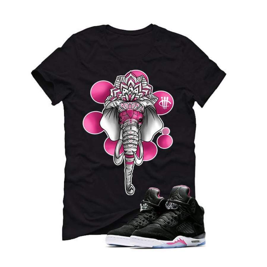 Air Jordan 5 GS Deadly Pink Black T (ELEPHANT) T-shirt