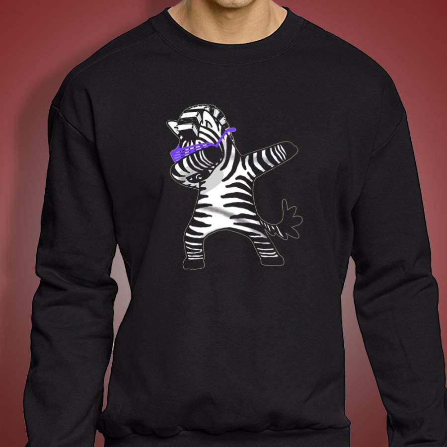 Animal Dabbing Zebra Men’S Sweatshirt