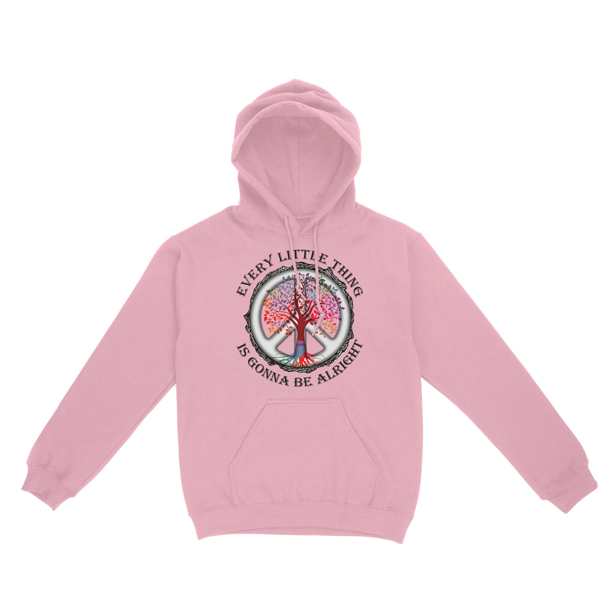 Standard Hoodie – Hippie Symbol Every Little Thing Is Gonna Be Alright Motivational