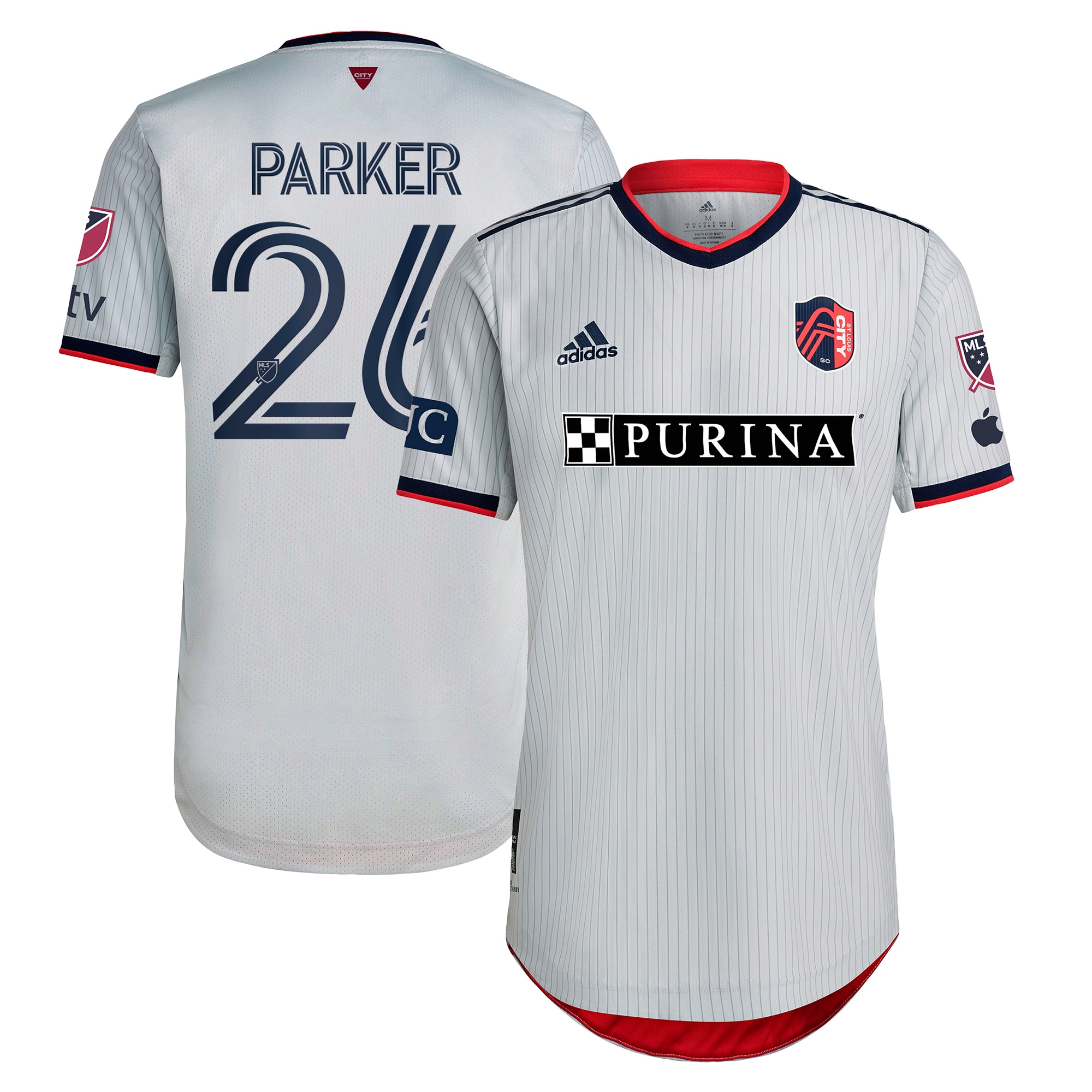 Tim Parker St. Louis City SC 2023 The Spirit Kit Authentic Jersey – Gray