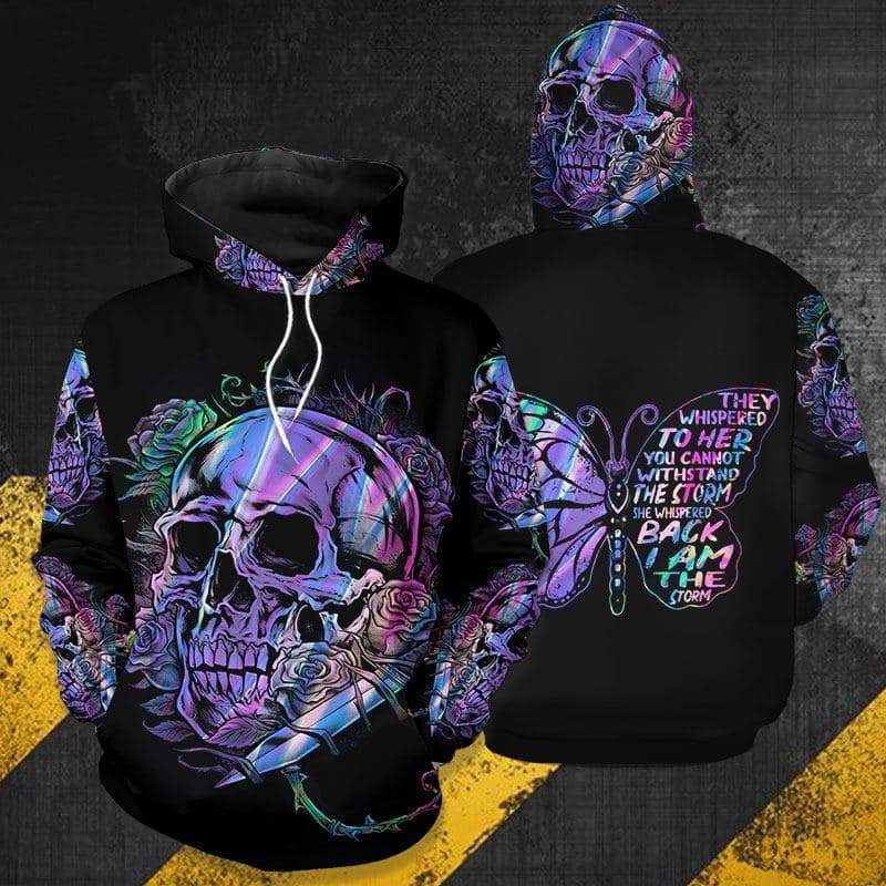 Girl Skull Rose Personalized Custom Month Hoodie 3D #H