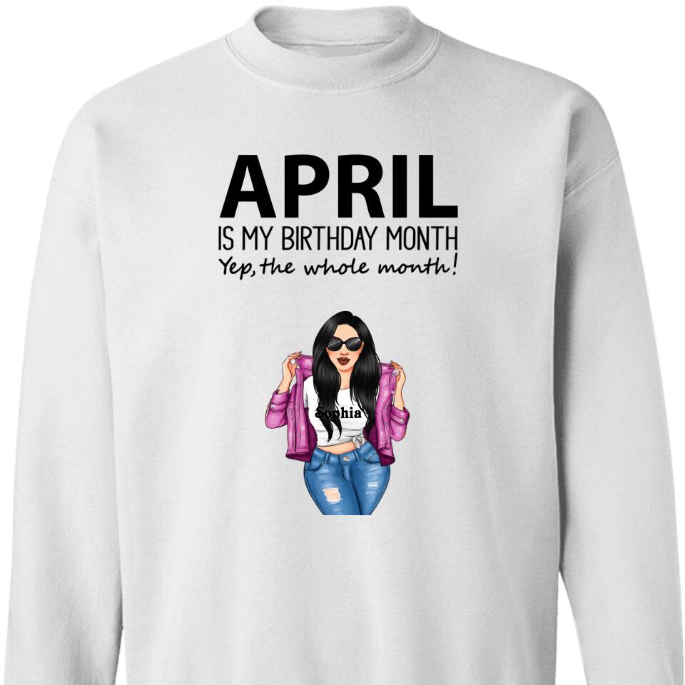 Trendingpersonalized My Birth Month, Personalized Birth Day Sweatshirt