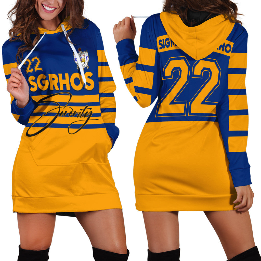 Sorority Dress – Sigma Gamma Rho Sporty Premium Hoodie Dress