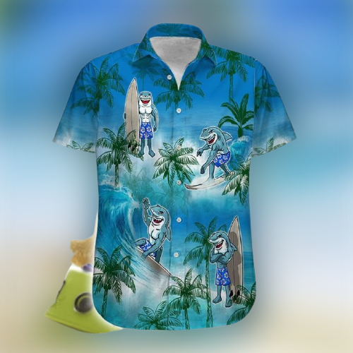 Shark Surfing Hawaii Shirt Unisex Adult Ha49186