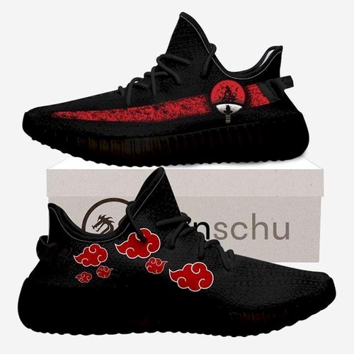 Akatsuki Uchiha Naruto Black Yeezy 350 V2