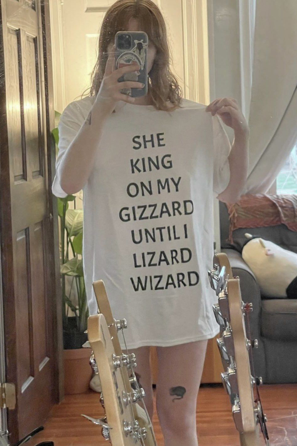 She King On My Gizzard Until I Lizard Wizard  Tee Shirt Outfits