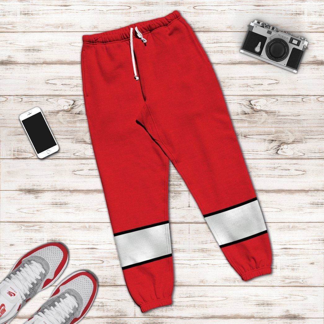 Gearhumans 3D Red Power Rangers Time Force Sweatpants – Plumosu Store