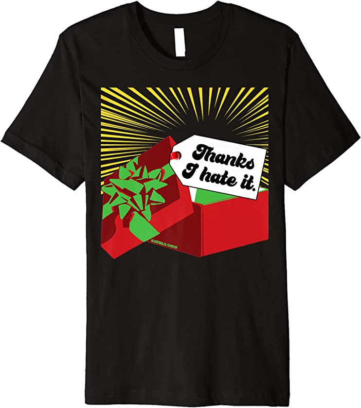 “Thanks I Hate It” Funny Ugly Christmas Sweater Premium T-Shirt