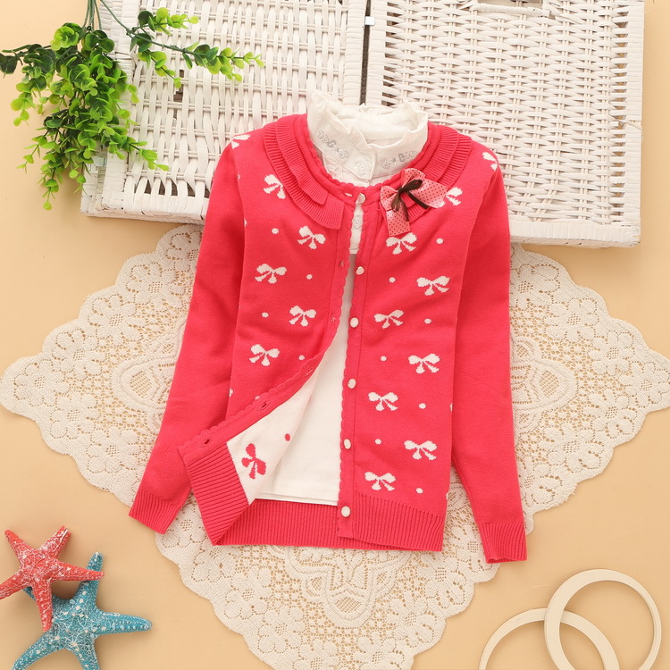 6-14 years girls cotton cardigan girls’ sweaters 2016 spring new style children sweater K501 alx