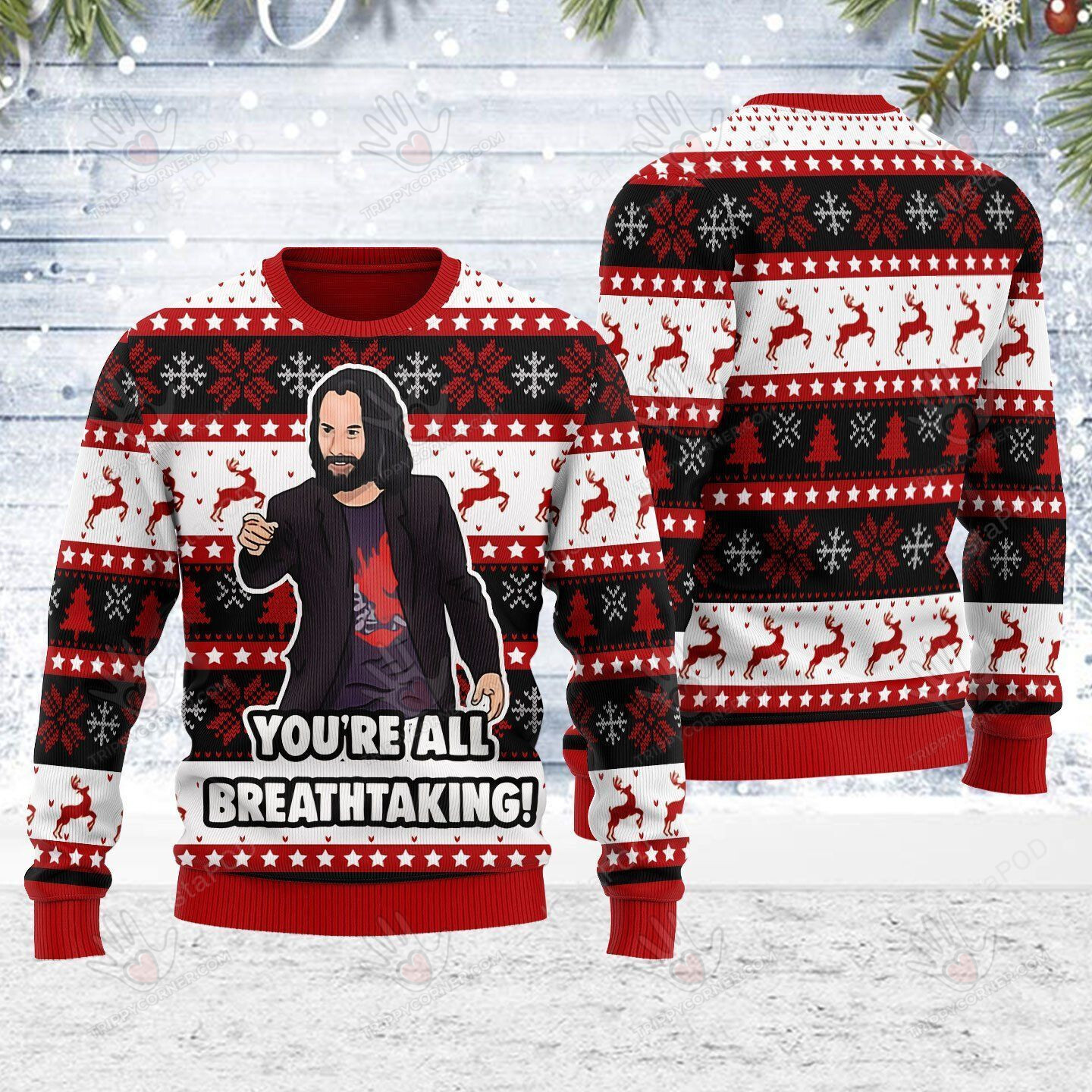 You’Re All Breathtaking Ugly Christmas Sweater 2023, All Over Print Sweatshirt,… Ugly Sweater Christmas Gift