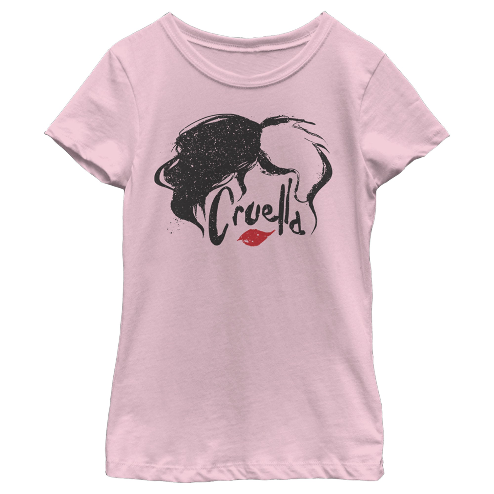 Cruella Girl’S Red Lips Logo  T-Shirt