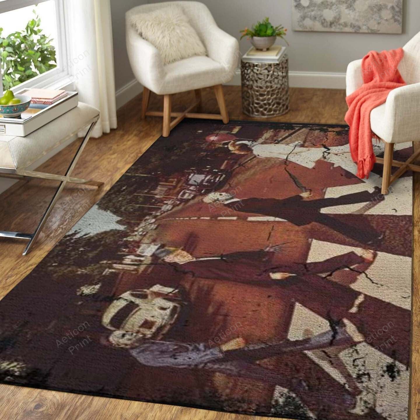 Micheal Myers Area Rug Carpet Vintage Home Decor Gift Idea Carpet Abbey Road Horror Area Rug Carpet Vintage Home Decor Gift Idea Carpet Halloween Area Rug Carpet Vintage Home Decor Gift Idea Carpet