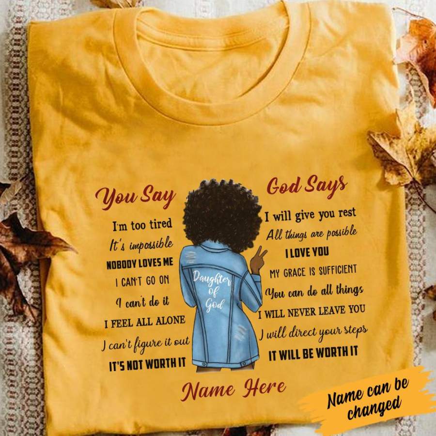 Personalized BWA God Says T Shirt SB72 65O34 – Zeleton Store