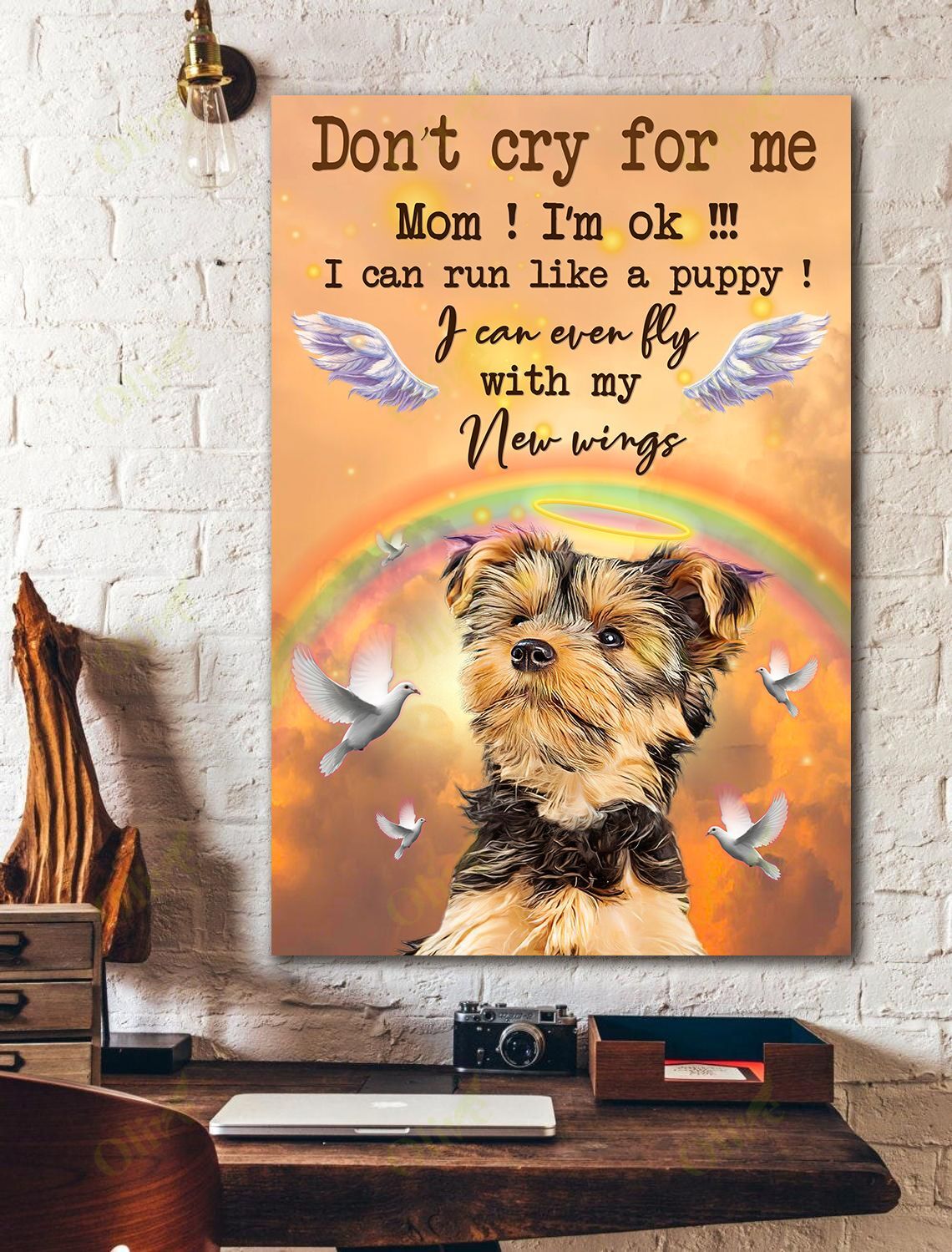 Yorkshire Terrier – Don’T Cry Mom Canvas Wall Art Home Decor