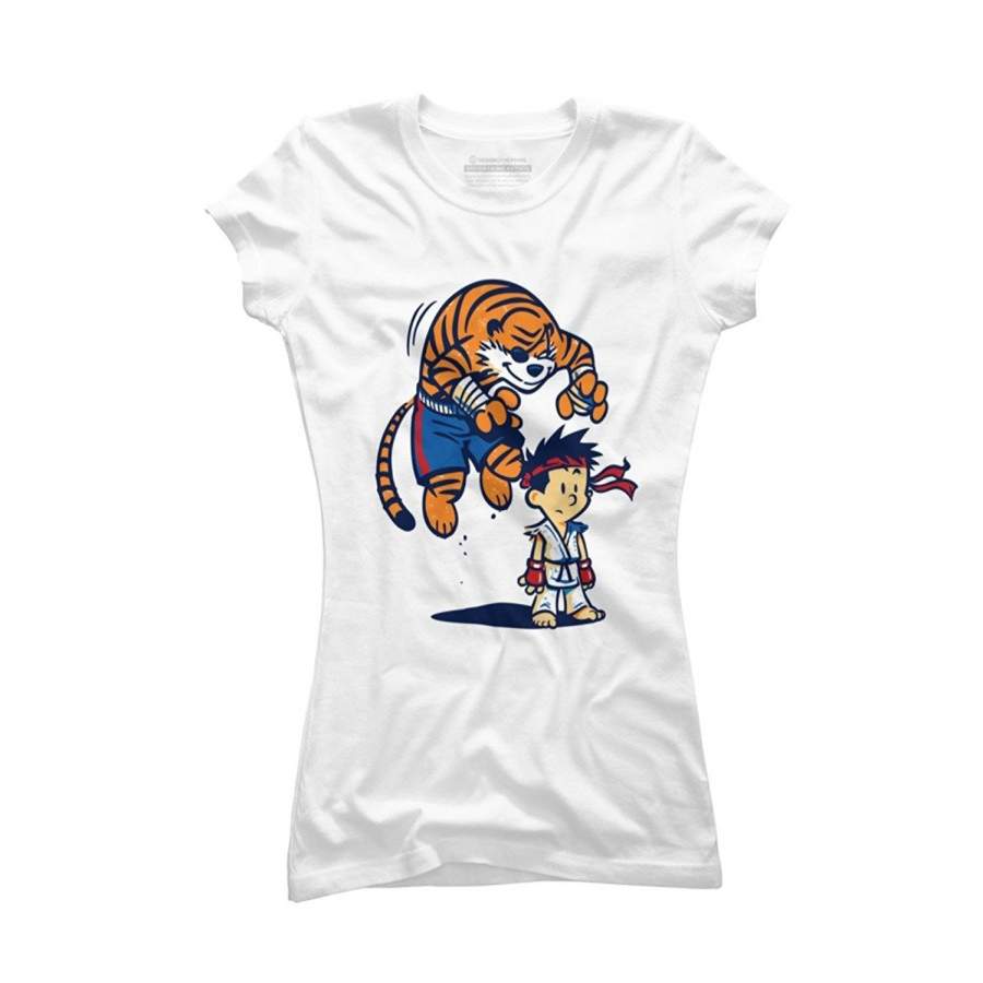 Creative Personality Of Women’S T-Shirt Tiger! Juniors’ White Graphic T Shirt Women Funny T Shirts