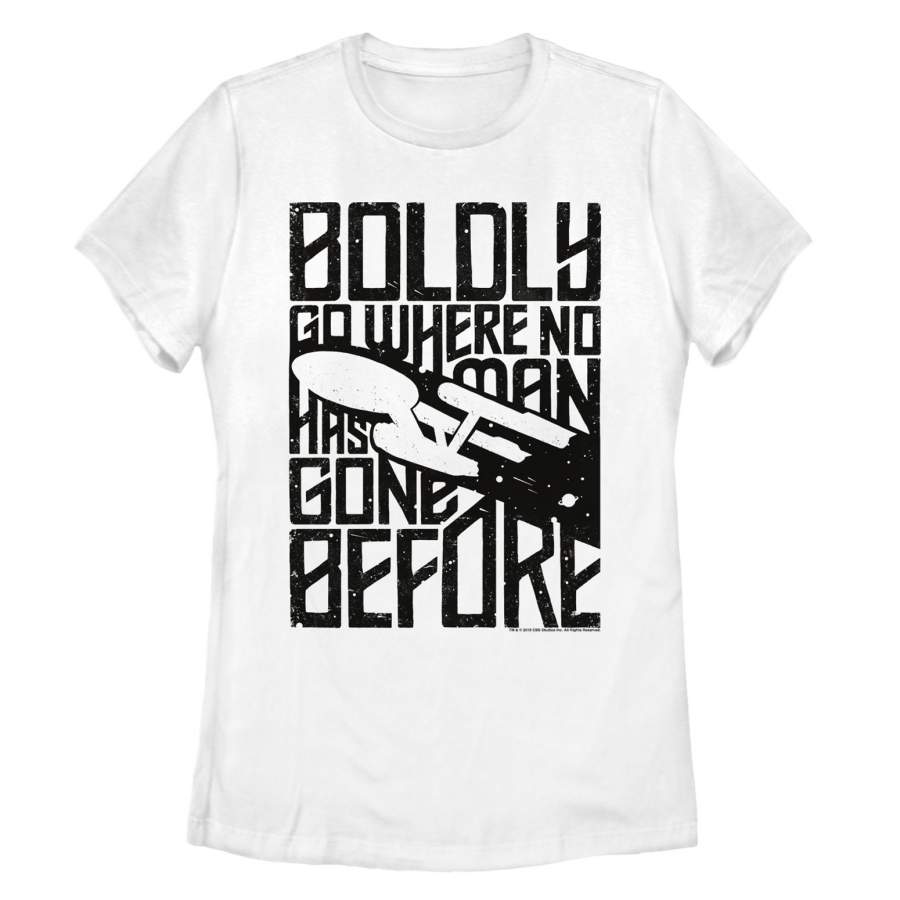 Star Trek Women’s Boldly Go Enterprise Journey  T Shirt