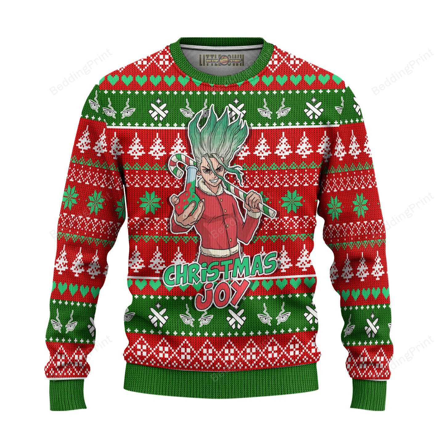 Senku Ishigami Ugly Christmas Sweater, All Over Print Sweatshirt