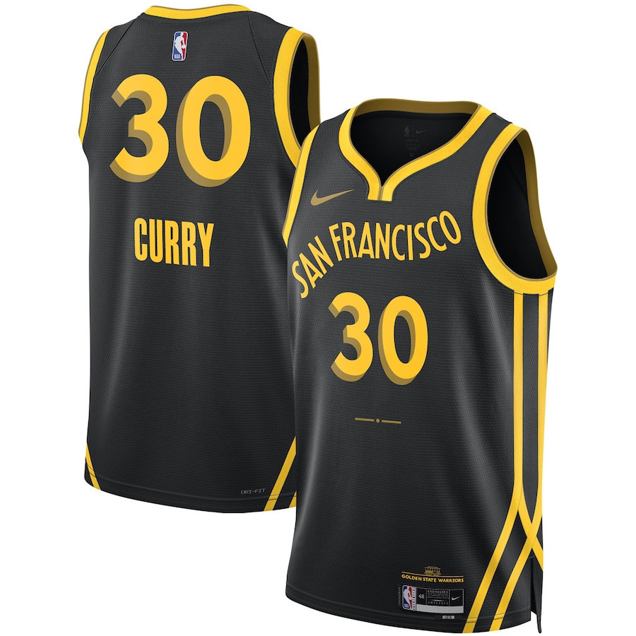 Stephen Curry 30 Golden State Warriors 2023/24 City Edition Swingman ...