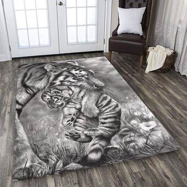 Unconditional Love, Tiger Rectangle Rug 26