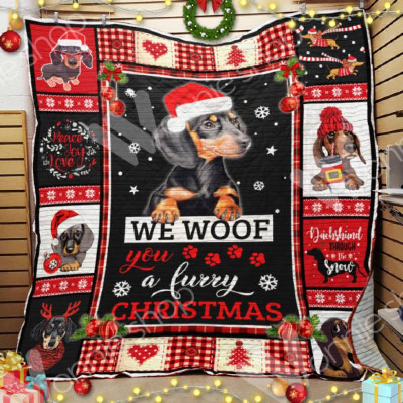 Dachshund Dog Christmas Blanket OCT1102 95O35