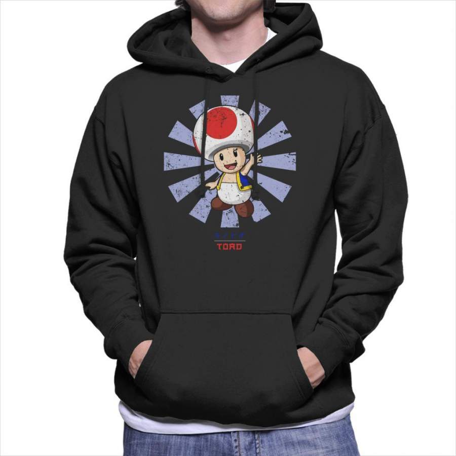 Toad Retro Japanese Super Mario Men’s Hooded Sweatshirt