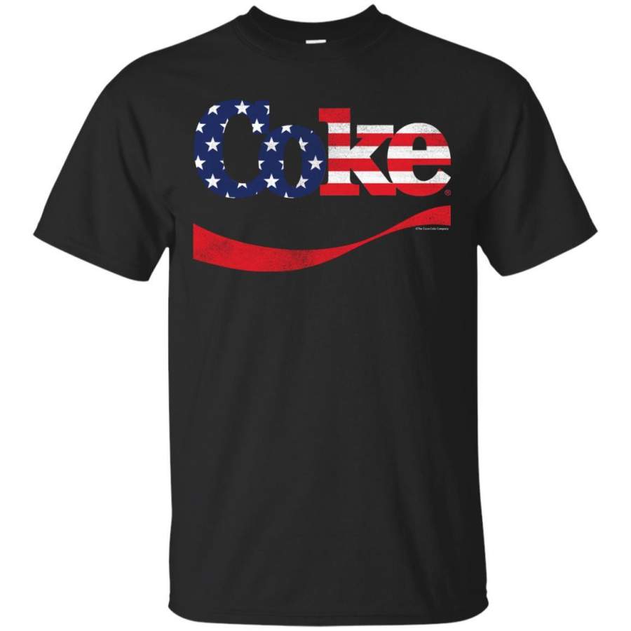 Coca-Cola Coke American Flag Logo Vintage Premium T-Shirt