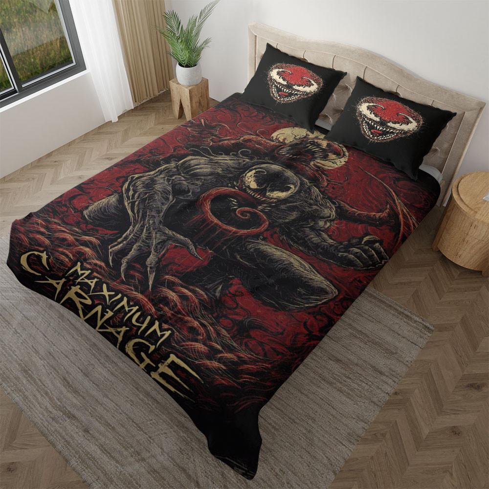 Venom Maximum Carnage Movies Christmas 6868 Gift,Venom Maximum Carnage Gift For Fan, Venom Maximum Carnage Duvet Quilt Bedding Set