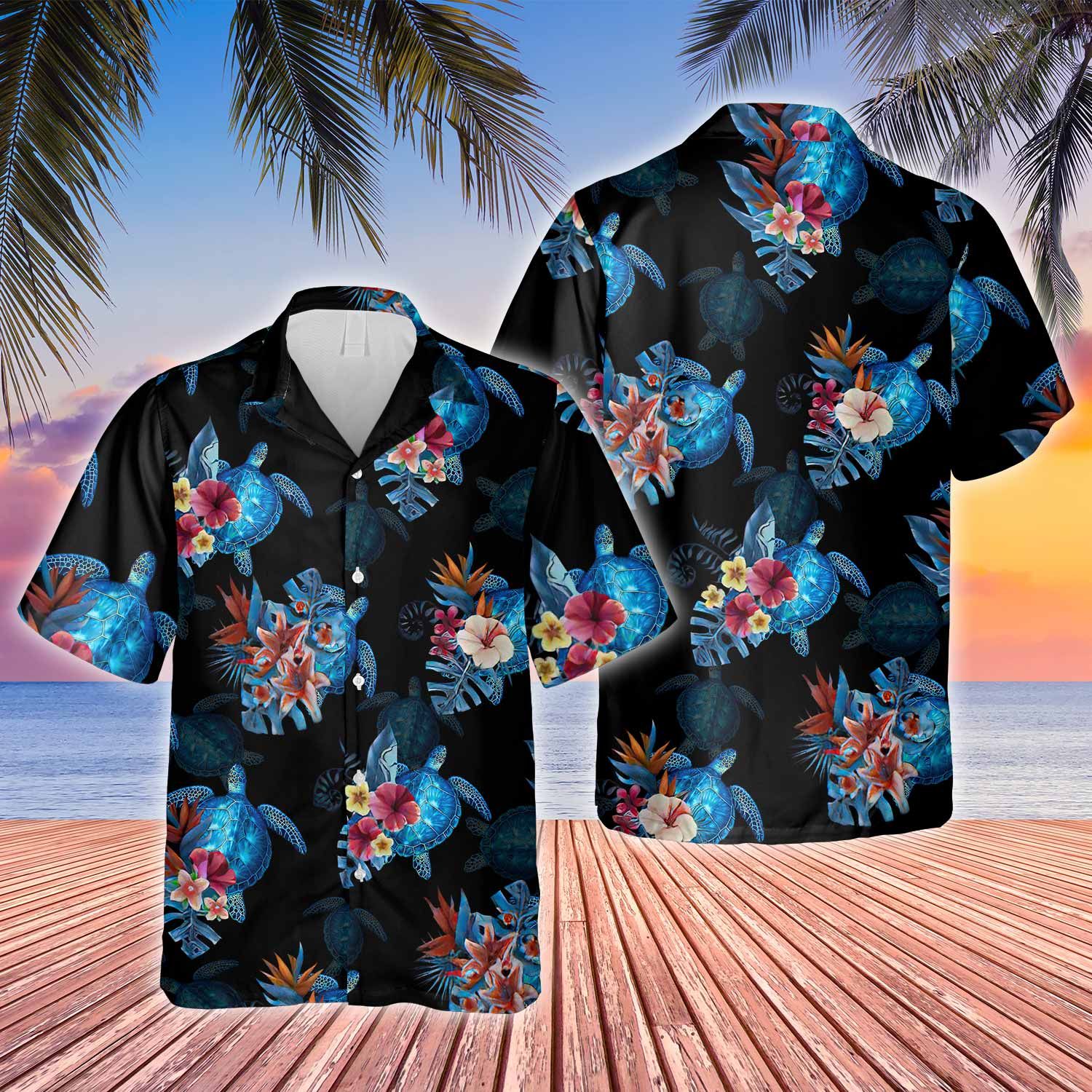 Tropical Vibes – Turtle Hawaiian Shirt