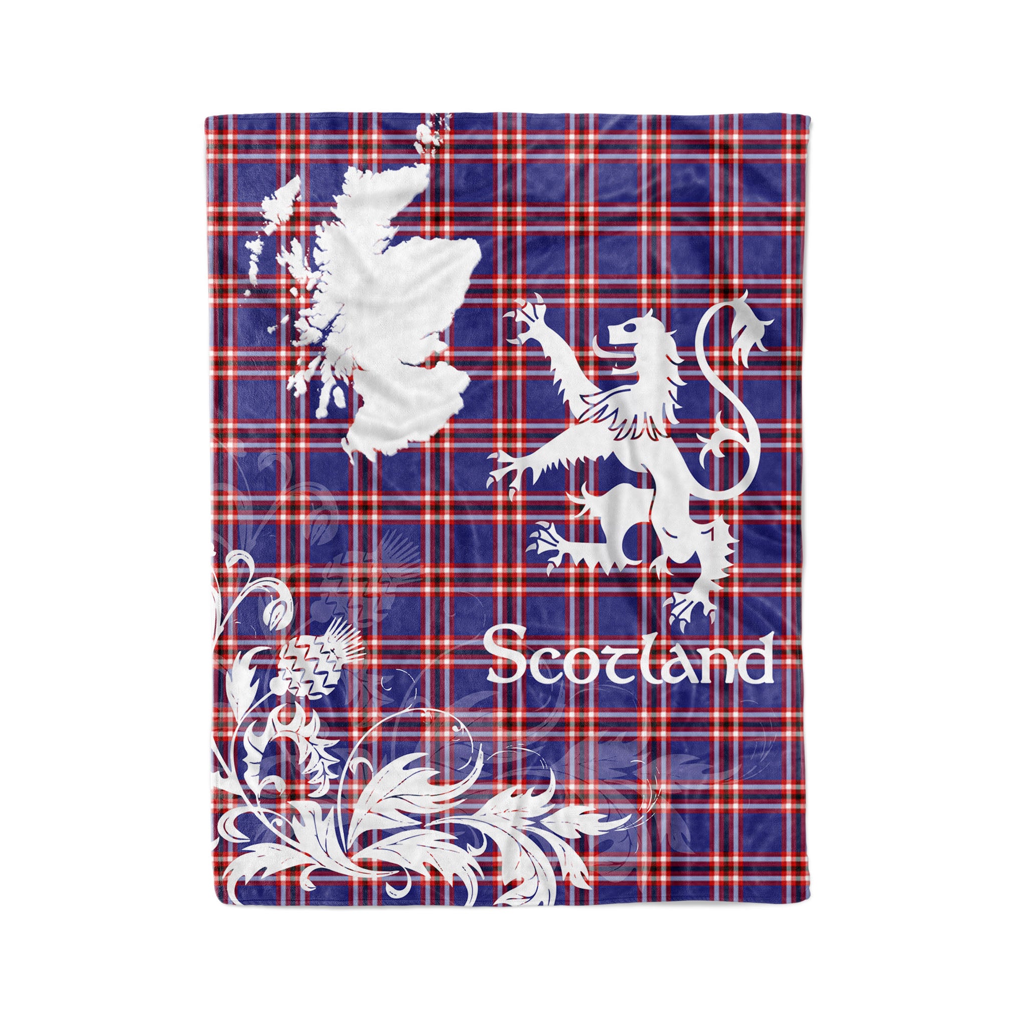 Tartan Plaid Fleece Blanket Tartan Blanket Thistle And Lion Scottish Clan Laing Of Archiestown Plaid Blanket