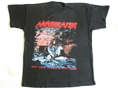 Annihilator T Shirt Rare Original Vintage 1993 Concert Tour Metal Band Forbidden 6430