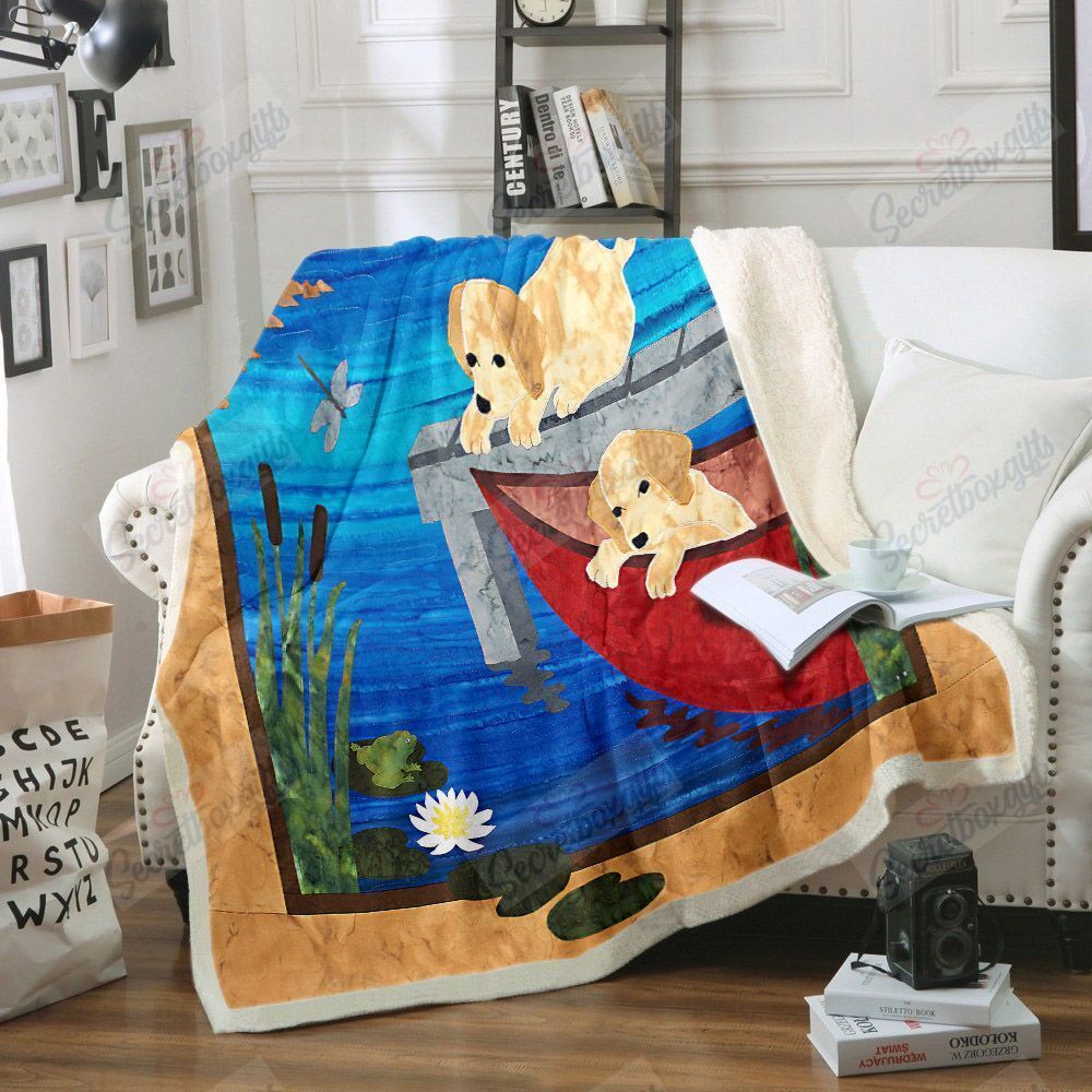 Puppy Canoe Gs-Cna1109 Fleece Blanket