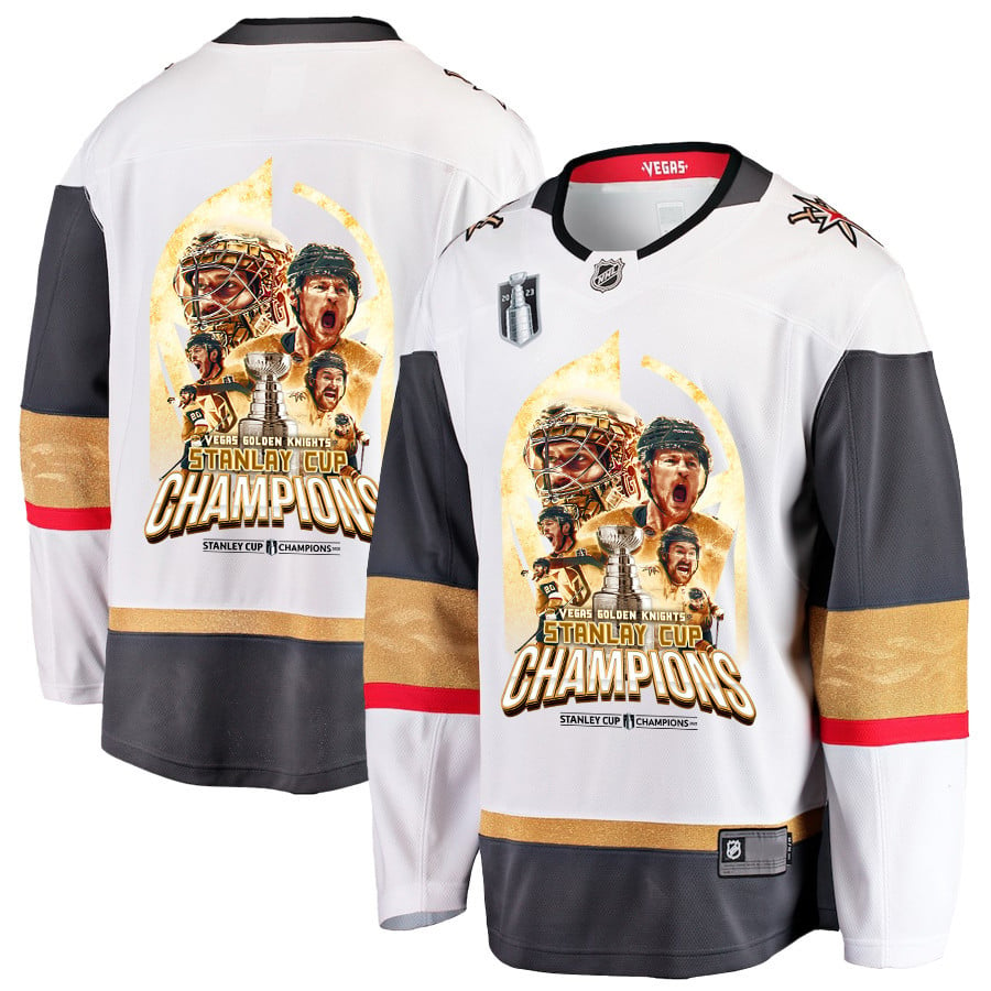 Vegas Golden Knights Unleashing Greatness 2023 Champions Stanley Cup Men Jersey – White