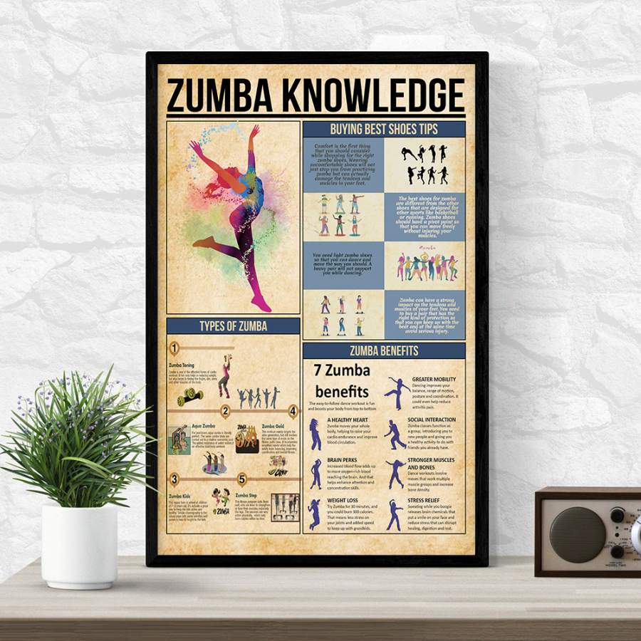 Wozoro Unframed Poster Zumba Knowledge Size 11×17, 16×24, 24×36 inch