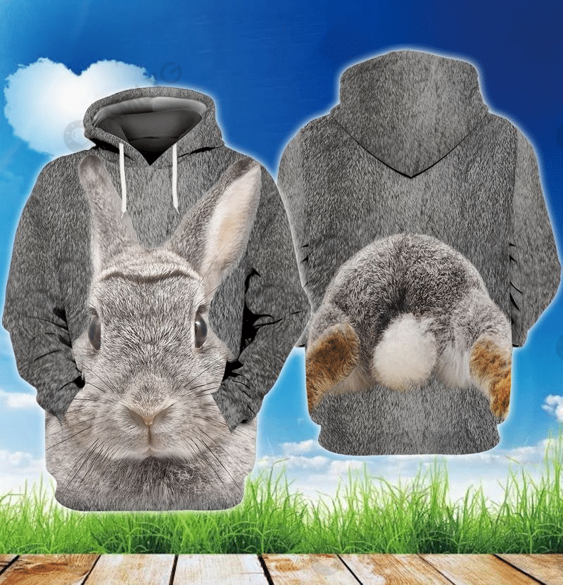 Rabbit 3D All Over Printed Hoodie Lh323407