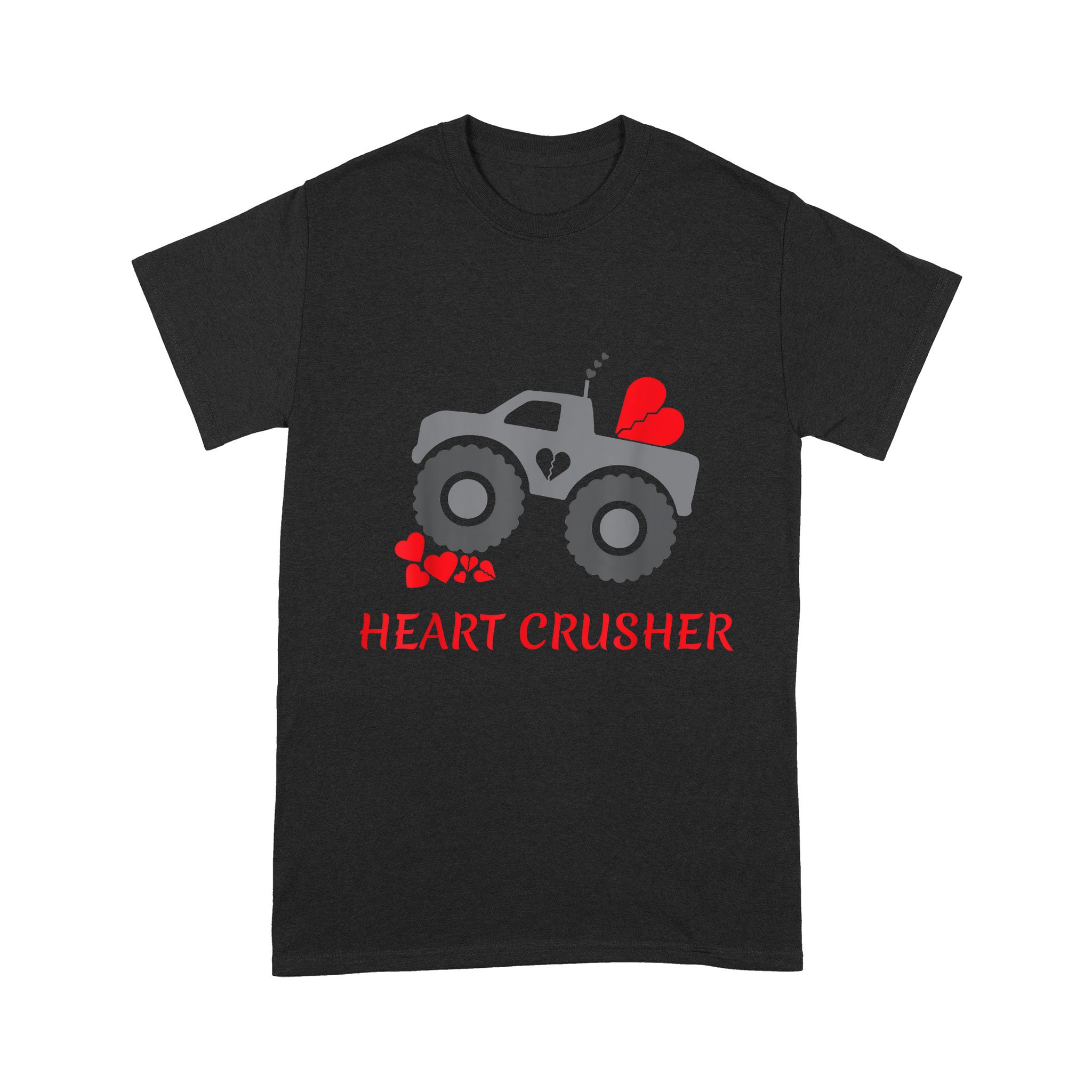 Heart Crusher shirt, Boy Valentines Day T Shirt, Truck Tee – Standard T-shirt