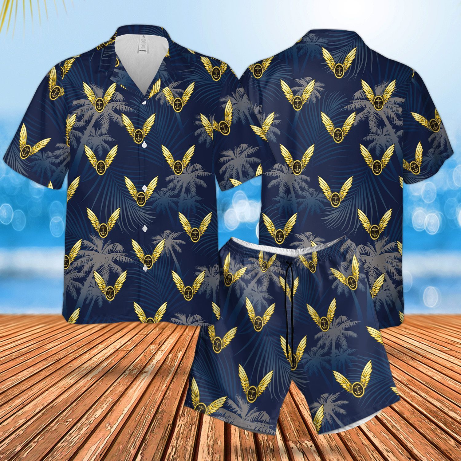 Aircrew Wings Blue Awesome Design Unisex Hawaii Shirt For Men And Women Ha7977