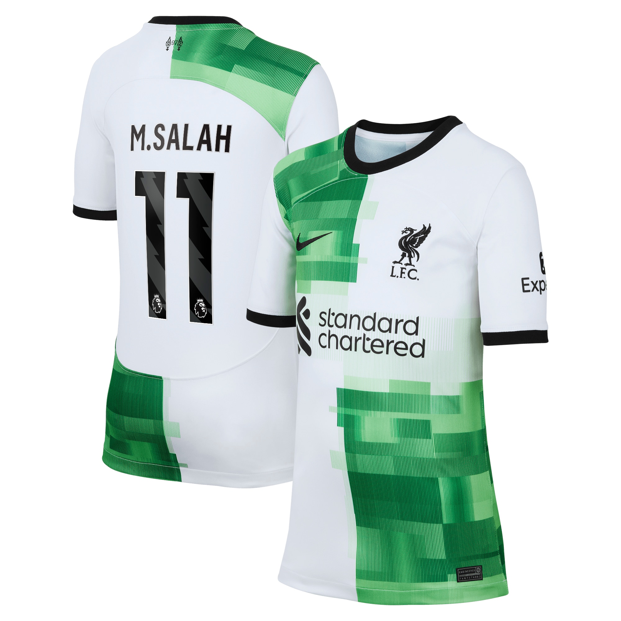 Mohamed Salah Liverpool Youth 2023/24 Away Replica Player Jersey – White