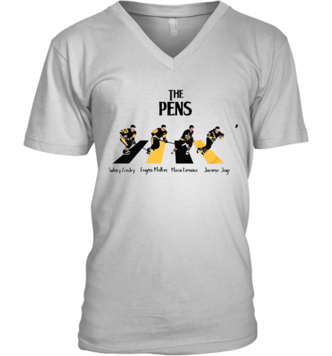 The Pittsburgh Penguins Sidney Crosby Evgeni Malkin Abbey Road V-Neck T-Shirt