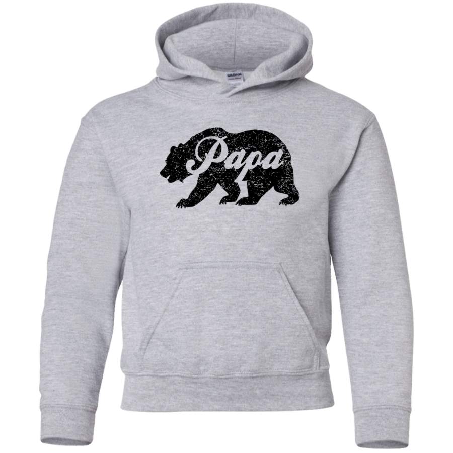 AGR Vintage Papa Bear Father’s Day Gift Youth Pullover Hoodie