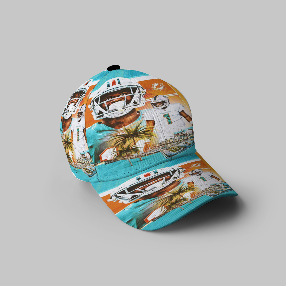 Miami Dolphins Players8 3D Printing Baseball Cap Classic Hat