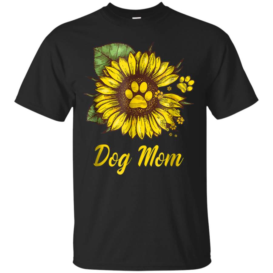 AGR Amazing Dog Mom Sunflower Dog Paw Tshirt