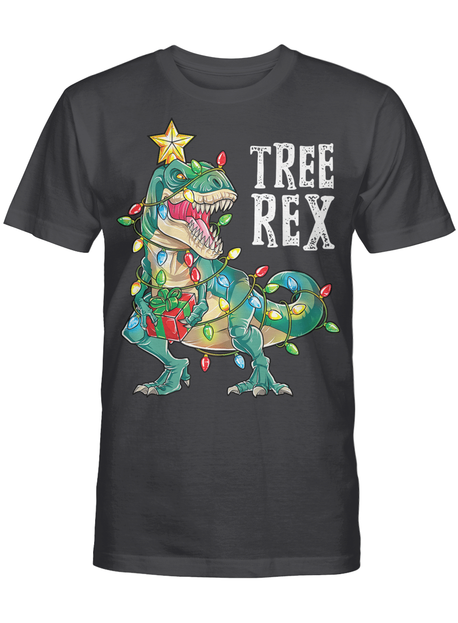 AmazeStyleZ Santa’s Reindeer, Ugly Christmas Sweater, Christmas Gift Ideas, Christmas Dinosaur Tree Rex Pajamas Men Boys Kids Xmas Gifts Premium T-Shirt