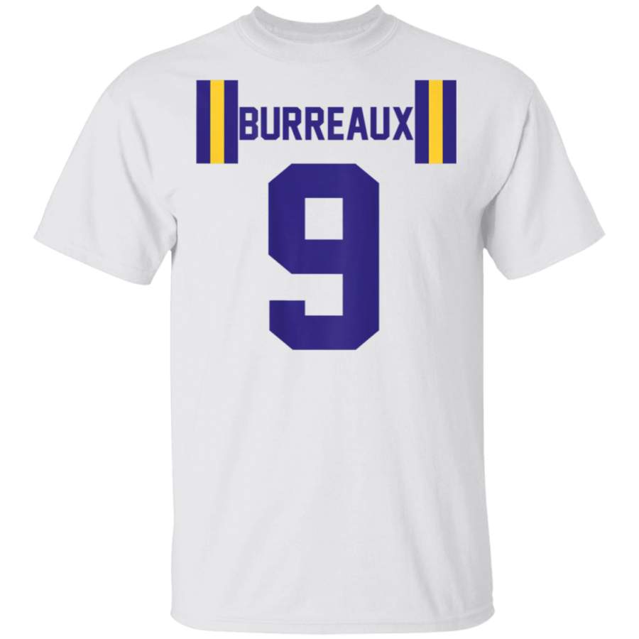 JOE BURREAUX NUMBER 9 BACK PRINT Shirt Louisiana Fans T-Shirt