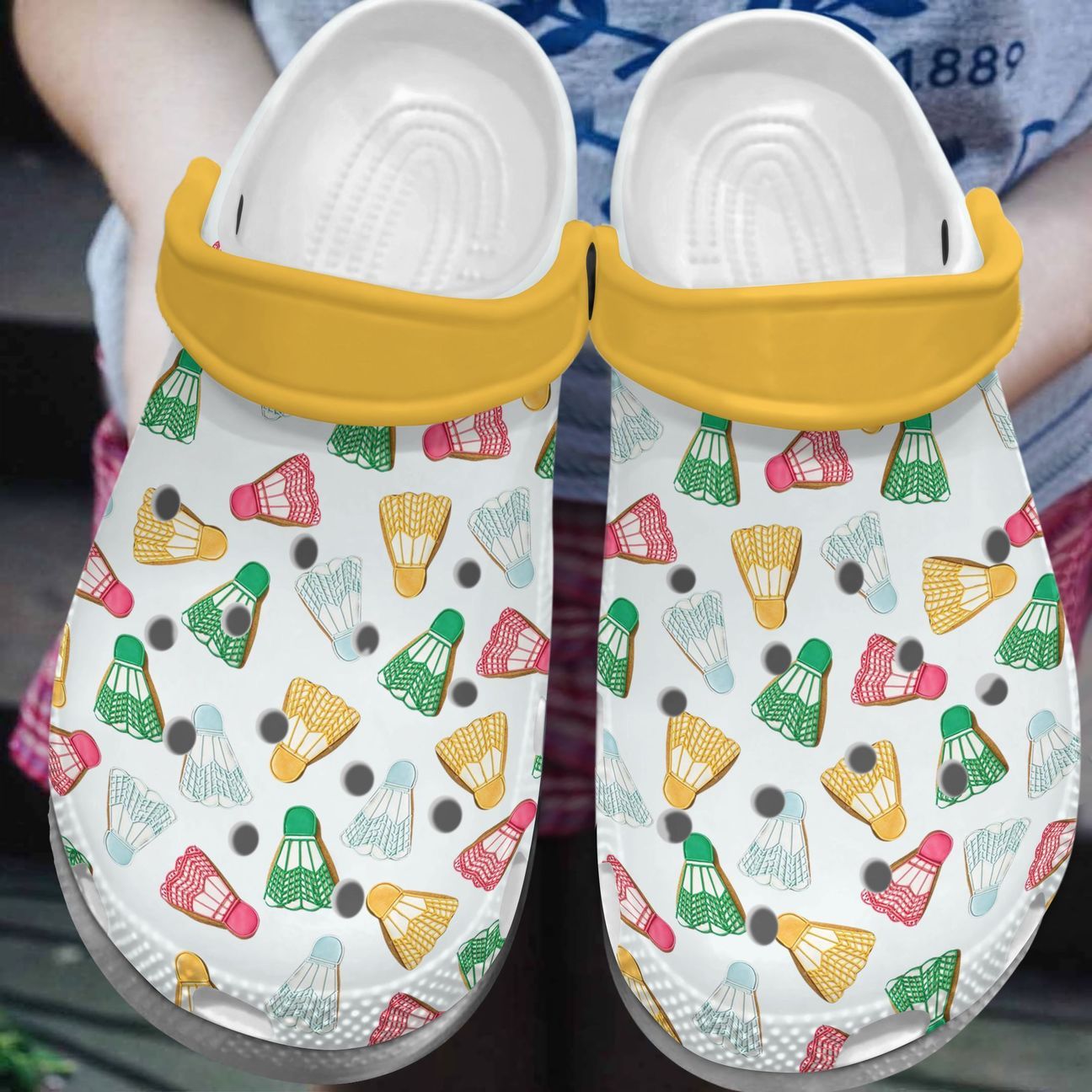 Badminton Personalize Clog, Custom Name, Text, Fashion Style For Women, Men, Kid, Print 3D Cute Shuttle