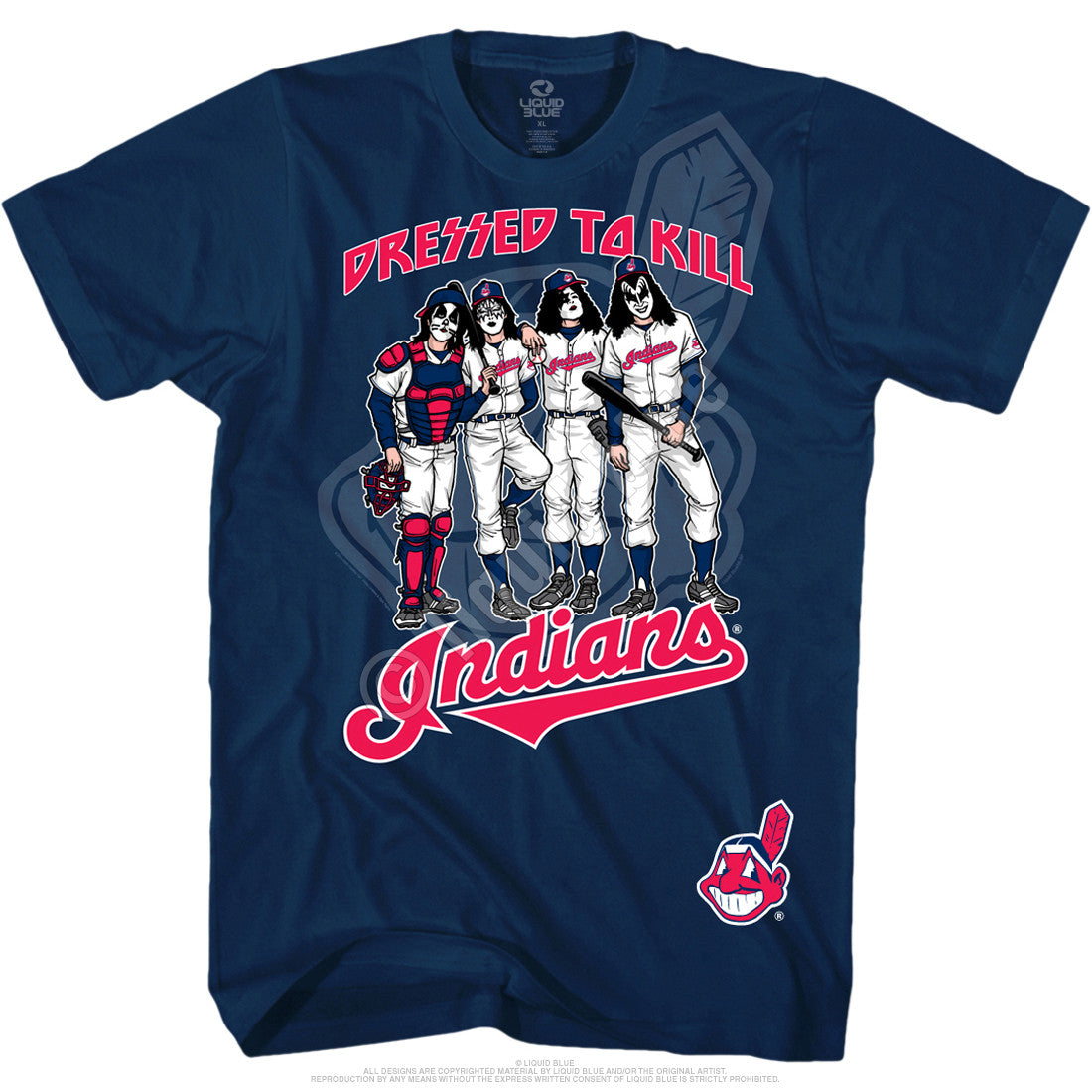 Cleveland Indians Dressed To Kill Navy T-Shirt