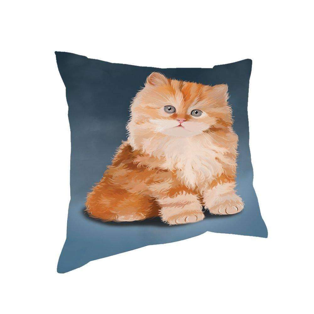 Red Persian Kitten Cat Throw Pillow